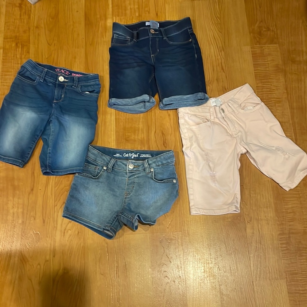 4 Pairs of Girls Denim Shorts Tommy Bahama, Cat & Jack, Children’s Place